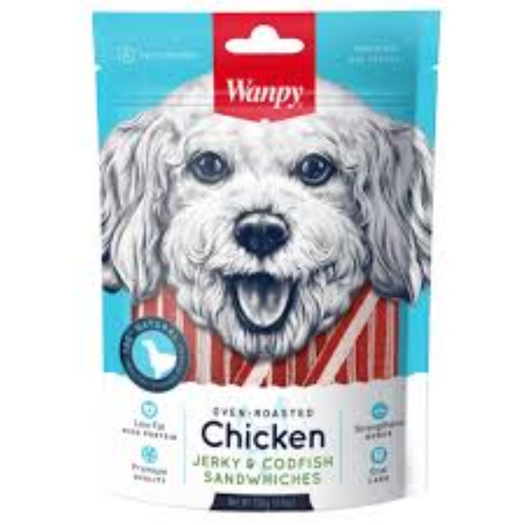 WANPY CHICKEN CODFISH SANDWICH 100G CC-01S
